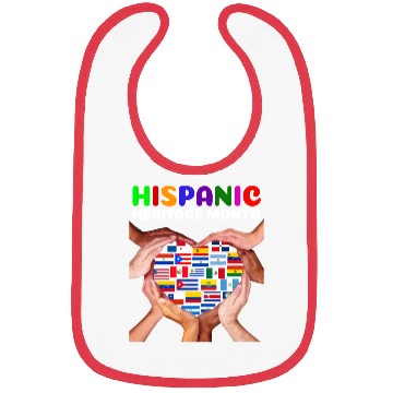 Discover Hispanic Heritage Month All Countries Heart Hands Bibs