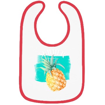 Discover Summer Retro Pineapple Swimming Pool Vacation Gard Bibs