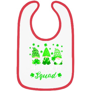 Discover Cute Gnomes Preschool Squad Teacher St Patricks Bibs