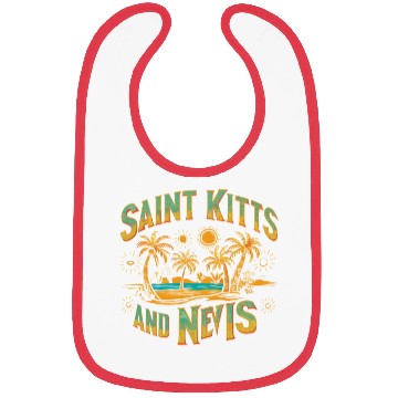 Discover Saint Kitts And Nevis Souvenir Tropical Paradise Bibs