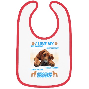 Discover Ridgeback Owner I LOVE MY RHODESIAN RIDGEBACK Bibs