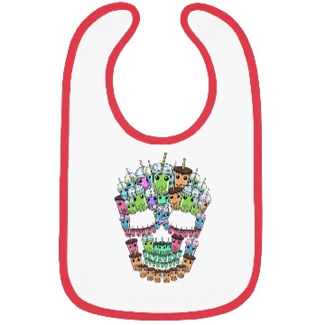 Discover Bubble Tea Skull Bibs Men Boba Tea