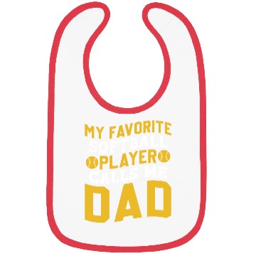Discover Calls Me Softball Dad Funny Daddy Father's Day Bibs