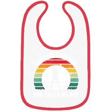 Discover Calls Me Softball Dad Funny Daddy Father's Day Bibs