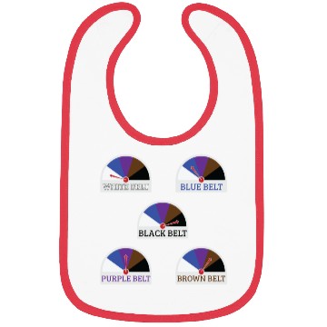 Discover Jiu Jitsu Belts Sticker Bibs