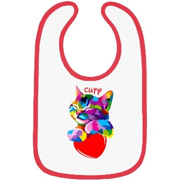 Discover cuty cat color Bibs