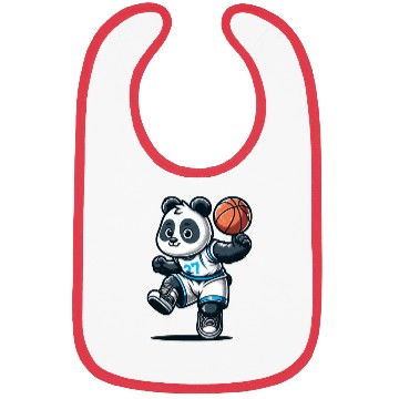 Discover Cute Basketball Player Panda Bibs
