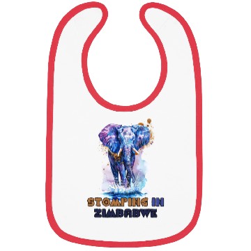 Discover Zimbabwe Elephant Painting Bibs Design