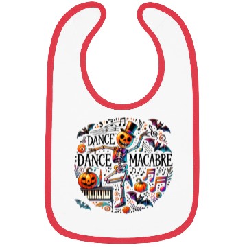 Discover Halloween Skeleton Dance Macabre Scary Pumpkin Bibs