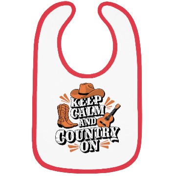 Discover Keep Calm and Country On Bibs