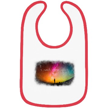 Discover Need More Space colourful Bibs