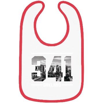Discover Vintage Oakland 341 Area Code California Skyline Bibs