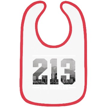 Discover Los Angeles 213 Area Code California Skyline Bibs