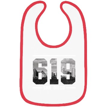 Discover Vintage San Diego 619 Area Code California Skyline Bibs
