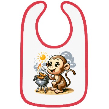 Discover Cute BBQ Monkey Bibs