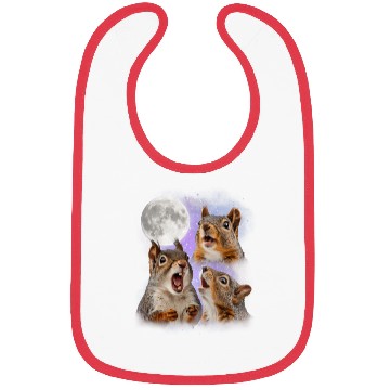 Discover Funny Squirrel Moon Space! Nerd, Geed, Science Bibs