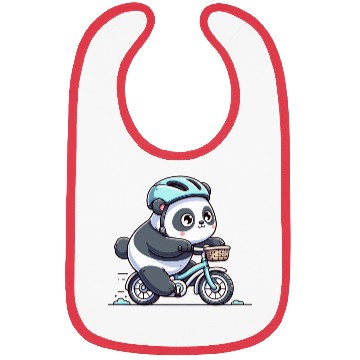Discover Cute Cyclist Panda Bibs