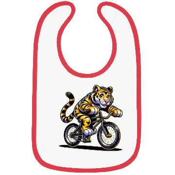 Discover Cute Cyclist Tiger Bibs