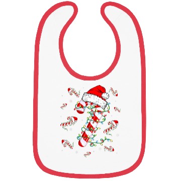 Discover Candy Cane Lights Christmas Bibs