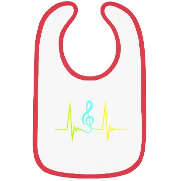 Discover Music Clef Note Violin Treble Sound Pulse ECG Bibs