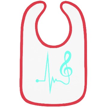 Discover Music Clef Note Violin Treble Sound Pulse ECG Bibs