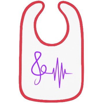 Discover Music Clef Note Violin Treble Sound Pulse ECG Bibs