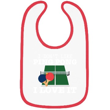 Discover I Love Ping Pong Funny Ping Pong Player Bibs