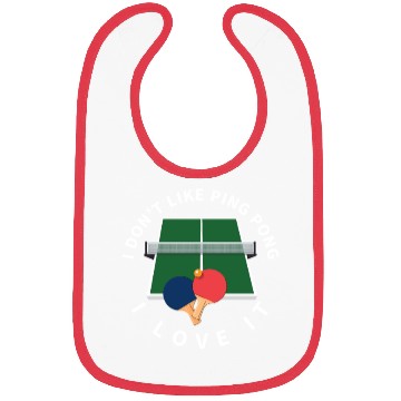 Discover I Love Ping Pong Funny Ping Pong Player Bibs
