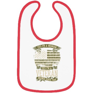Discover Veteran Design - Yes I m A Veteran Bibs