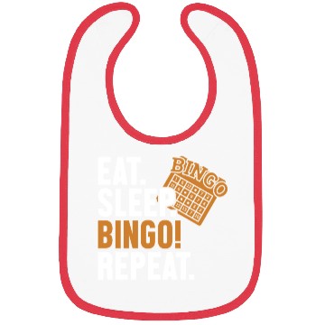 Discover Eat Sleep Bingo Repeat Caller Daubers Bibs