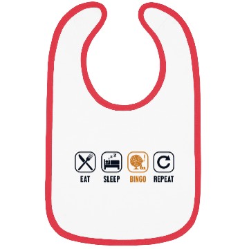 Discover Eat Sleep Bingo Repeat Professional Caller Bibs