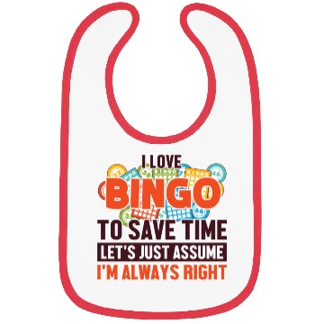 Discover Bingo Let's Assume I'm Right Caller Daubers Bingo Bibs