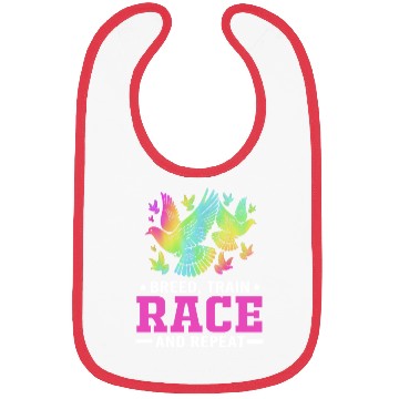 Discover Retro Breed Train Race And Repeat Funny Pigeon Bibs