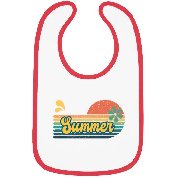 Discover Vintage Aesthetic Graphics Summer Retro Design Bibs