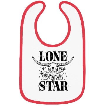 Discover Lone Star" Elegant Western Longhorn Bibs