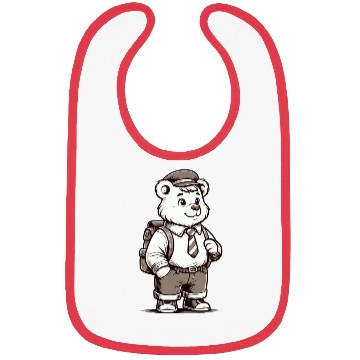 Discover Cute Schoolboy Bear Bibs