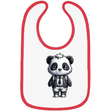 Discover Cute Schoolboy Panda Bibs