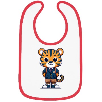 Discover Cute Schoolboy Tiger Bibs