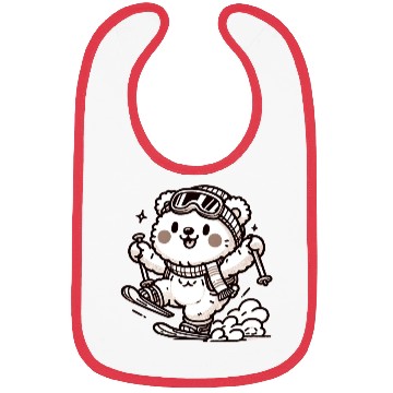 Discover Cute Skier Bear Bibs
