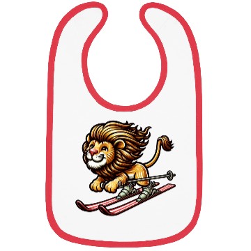 Discover Cute Skier Lion Bibs