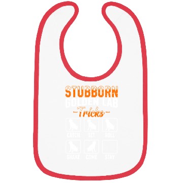 Discover Labrador STUBBORN GOLDEN LAB TRICKS Labrador Bibs