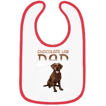 Discover Labrador CHOCOLATE LAB DAD Labrador Owner Bibs