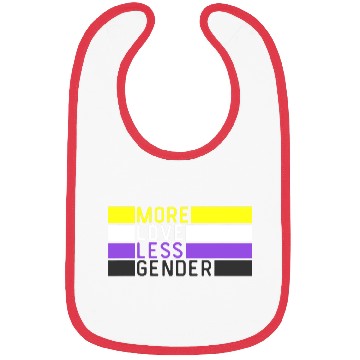 Discover Non Binary Pride NB More Love Less Gender LGBTQ Bibs