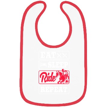 Discover Horse Racing Jockey Eat Sleep Ride Horse Repeat Bibs
