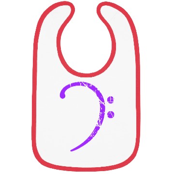 Discover Music Bass Clef Note Sound Vintage Retro Scratches Bibs