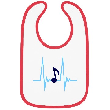 Discover Music Note Clef Violin Treble Sound Pulse ECG Bibs