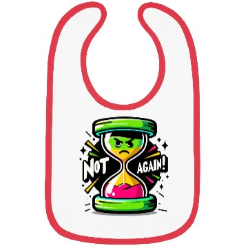 Discover Angry Hourglass Not Again Lime Green Trendy Colors Bibs