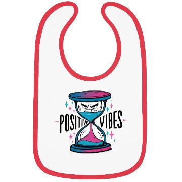 Discover Angry Hourglass with Positive Vibes for Fun Bibs
