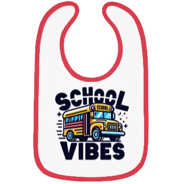 Discover School Vibes Vector Illustration for school bus Bibs