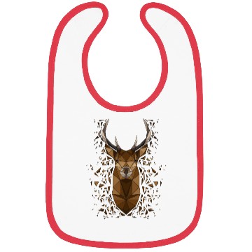 Discover Geometric Stag Art Bibs